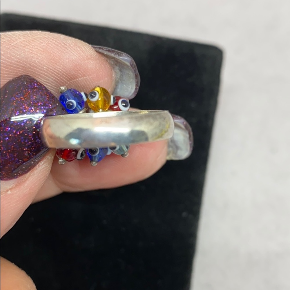 Sterling silver and glass bead ring - Picture 5 of 7